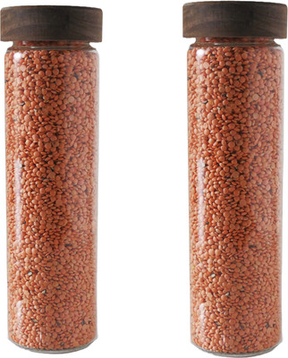 Femora Glass Grocery Container  - 950 ml(Pack of 2, Clear)