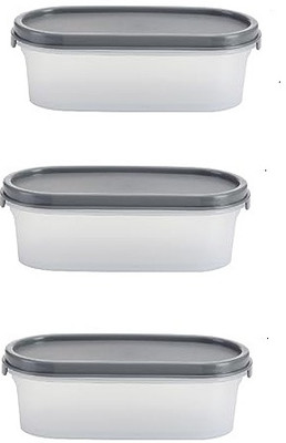 PRAGATI SALES Plastic Grocery Container  - 500 ml(Pack of 3, Clear)