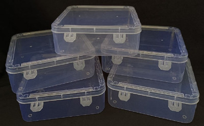 Lozenge Plastic Utility Container  - 500 g(Pack of 5, Clear)