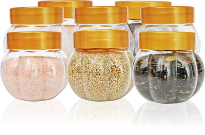 Pure Source India Plastic Utility Container  - 150 ml(Pack of 8, Gold)