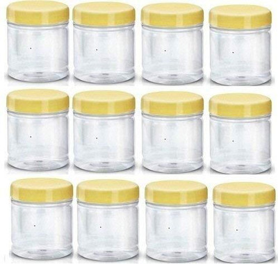 Kavyakrash Plastic Tea Coffee & Sugar Container  - 100 ml(Pack of 12, Clear)