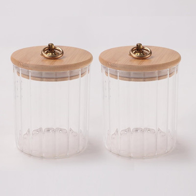KUBER INDUSTRIES Glass Utility Container  - 530 ml(Pack of 2, Clear)