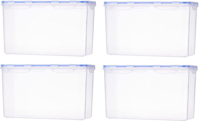 N H Enterprise Plastic Utility Container  - 6070 ml(Pack of 4, White)