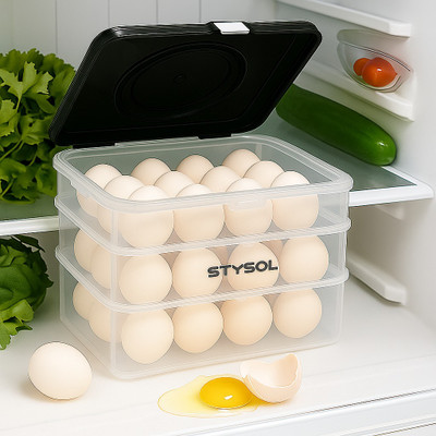Stysol Plastic Egg Container  - 3 dozen(Black)