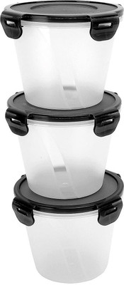 Cutting EDGE Polypropylene Utility Container  - 1000 ml(Pack of 3, Black)