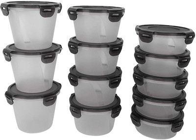 Cutting EDGE Polypropylene Utility Container  - 1000 ml, 750 ml, 500 ml(Pack of 12, Black)