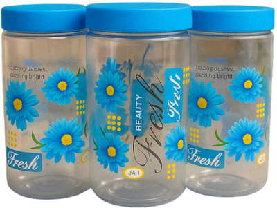 Jaipet Plastic Grocery Container  - 800 ml(Pack of 3, Blue)