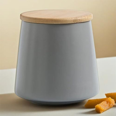 The Better Home Ceramic Tea Coffee & Sugar Container  - 500 ml(Grey)
