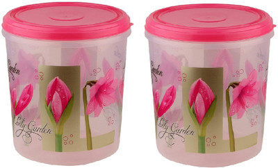 NEELESHWARI Plastic Utility Container  - 5000 ml(Pack of 2, Pink)