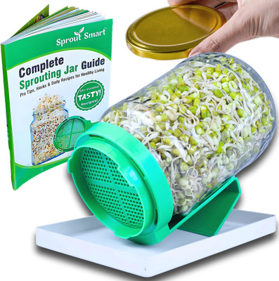 SproutSmart Glass, Plastic Sprout Maker  - 720 ml(Green, Clear)