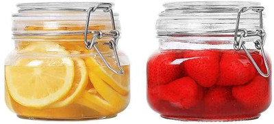 NAVPATH Glass Utility Container  - 500 ml(Pack of 2, Clear)