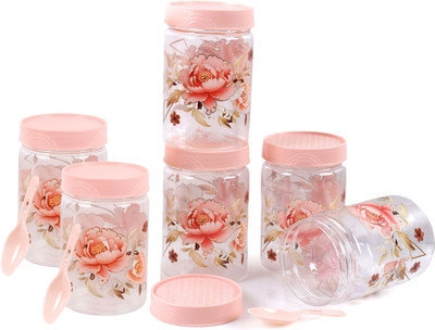 vristo Plastic Tea Coffee & Sugar Container  - 500 ml(Pack of 6, Pink)