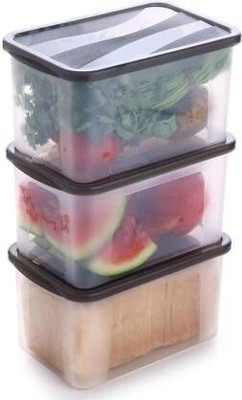 UNDERZONE Plastic Bread Container  - 2000 ml(Pack of 3, Multicolor)