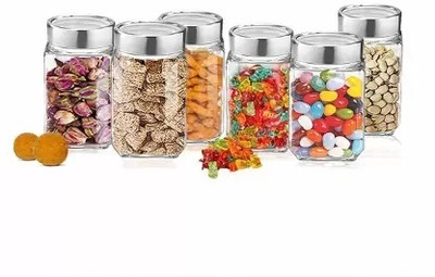 GOOD TO GREAT CREATION Glass Grocery Container  - 300 ml(Pack of 6, Clear)