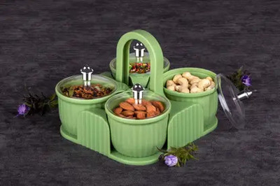 RetailCom Plastic Grocery Container  - 450 ml(Green)