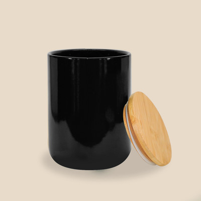 Ekhasa Ceramic Grocery Container  - 800 ml(Black)