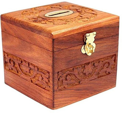INDO INTERNATIONAL HANDICRAFT Wooden Utility Container  - 100 ml(Brown)