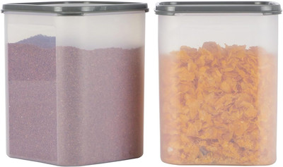 KOLORR Plastic Grocery Container  - 5500 ml(Pack of 2, Clear)