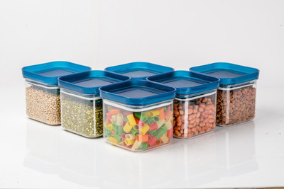 EMBICON Plastic Grocery Container  - 550 ml(Pack of 6, Clear)
