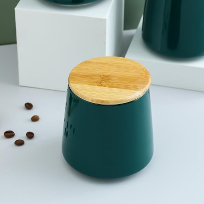 The Better Home Ceramic Tea Coffee & Sugar Container  - 700 ml(Green)