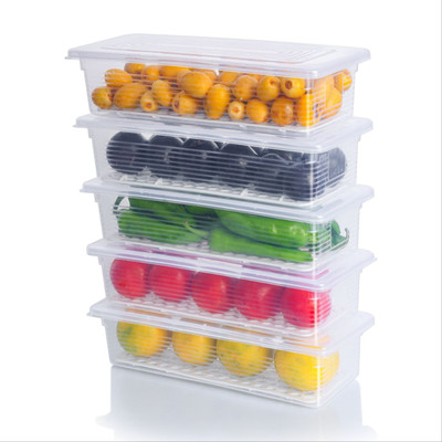 NOXIS Plastic Fridge Container  - 1500 ml(Pack of 5, White)