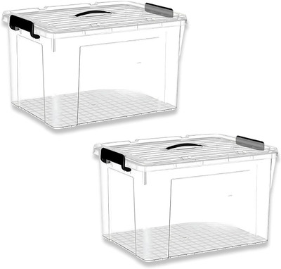 AshandRoh Plastic Utility Container  - 11 kg(Pack of 2, Transparent)
