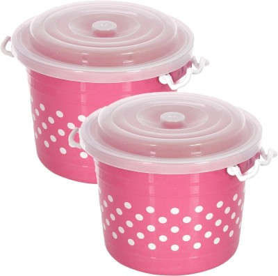 KUBER INDUSTRIES Plastic Grocery Container  - 16 L(Pack of 2, Pink)