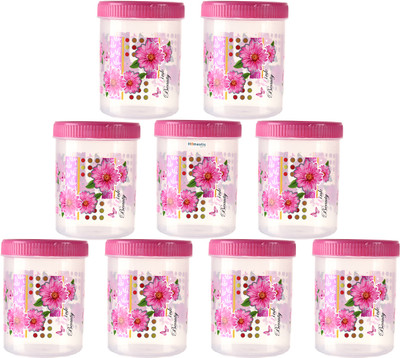 HOMESTIC by Kuber Industries Plastic Utility Container  - 500 ml(Pack of 9, Pink)