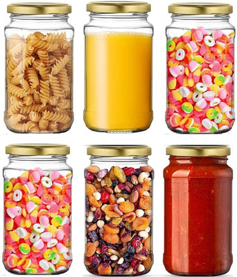 Hemtik Glass Pickle Jar  - 1000 ml(Pack of 12, Clear)