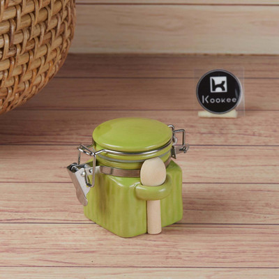 Kookee Ceramic Utility Container  - 100 ml(Green)