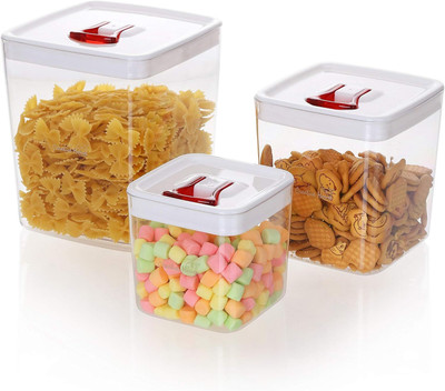 SIMRON Plastic Utility Container  - 1000 ml(Pack of 3, Clear)
