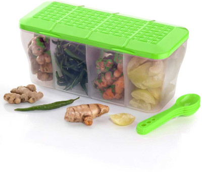 FLYUP Plastic Utility Container  - 1800 ml(Green, Clear)