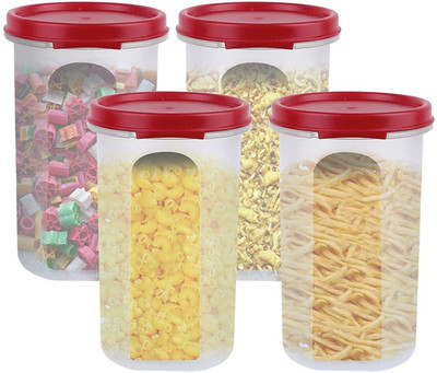 Flipkart SmartBuy Plastic Utility Container  - 585 ml(Pack of 4, Red)