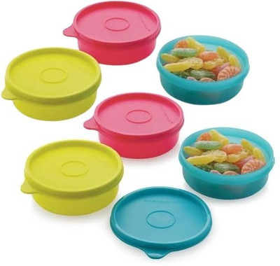 MOXWARE Plastic Fridge Container  - 200 ml(Pack of 6, Multicolor)