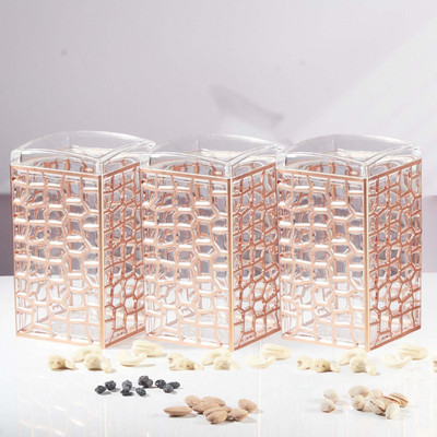 Kookee Plastic Grocery Container  - 1200 ml(Pack of 3, Transparent)