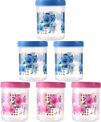 KUBER INDUSTRIES Plastic Utility Container  - 1000 ml(Pack of 6, Pink)