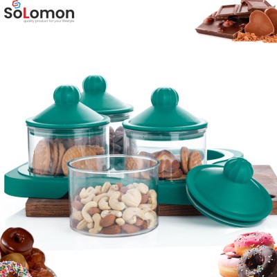 Solomon Plastic Grocery Container  - 500 ml(Green)