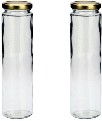 1st Time Glass Utility Container  - 350 ml(Pack of 2, Clear)