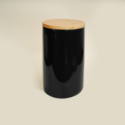 Ekhasa Ceramic Grocery Container  - 1000 ml(Black)