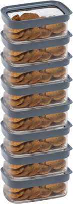 Stacpro Polypropylene, Plastic Grocery Container  - 500 ml(Pack of 8, Grey)