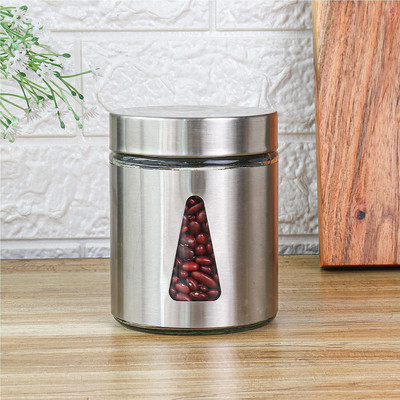Femora Glass Utility Container  - 1000 ml(Silver)