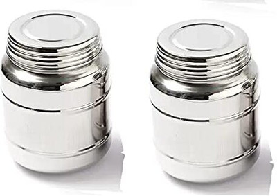MASSEY Stainless Steel Tea Coffee & Sugar Container  - 250 ml(Pack of 2, Silver)