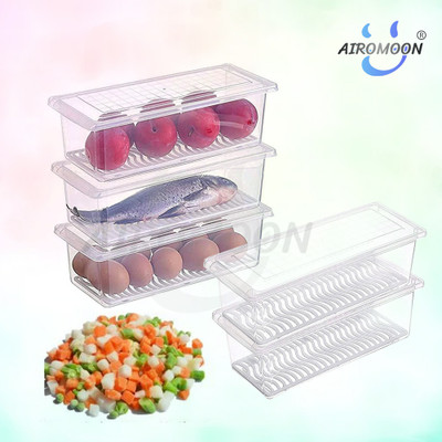 AIROMOON Plastic Fridge Container  - 1500 ml(Pack of 5, White)