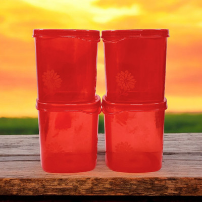 FROSTY Plastic Utility Container  - 2200 ml(Pack of 4, Red)