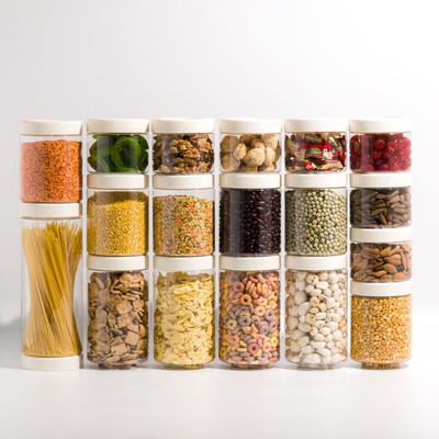 SCL Steelo Plastic Grocery Container  - 500 ml, 750 ml, 1000 ml, 1500 ml(Pack of 18, Clear)