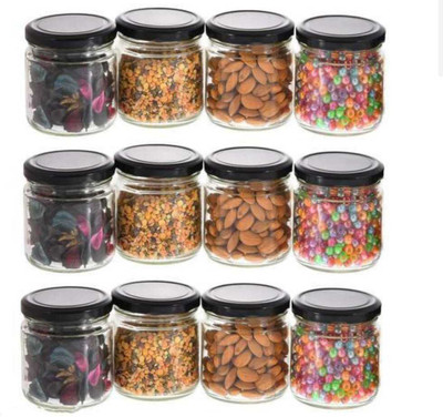 Manraj Glass Utility Container  - 200 ml(Pack of 6, White)