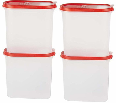 Cutting EDGE Plastic Grocery Container  - 1800 ml(Pack of 4, Red)