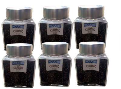 KOLORR Plastic Grocery Container  - 1700 ml(Pack of 6, Clear)