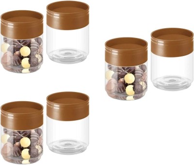 MILTON Plastic Grocery Container  - 500 ml(Pack of 6, Brown)