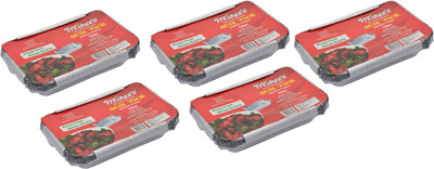 Freshee Aluminium Utility Container  - 750 ml(Pack of 5, Silver)